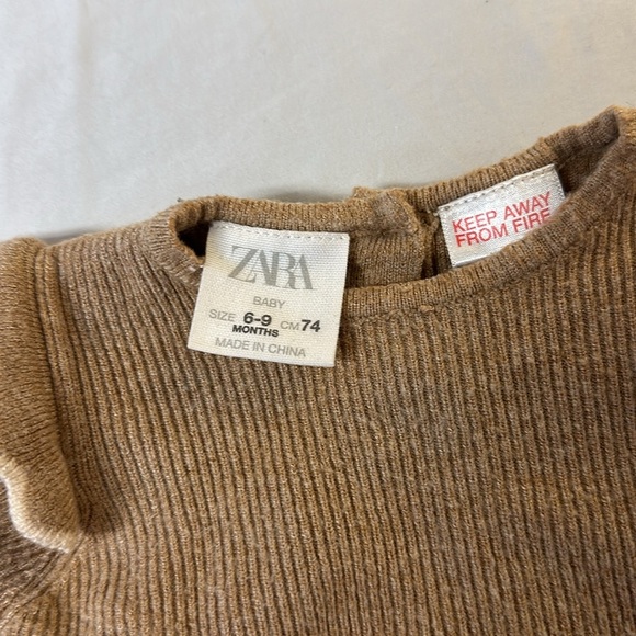 Zara - long sleeve rib knit pullover sweater. Size 6-9 months - Picture 2 of 4
